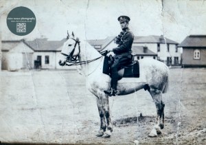 He lied to the army so he could sign up for the First War. His is him on his horse when he was between 14-18 years old.